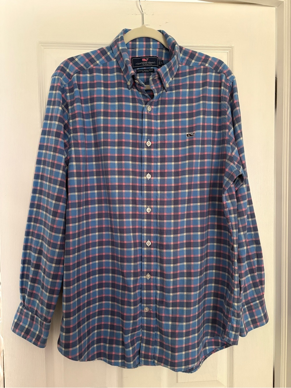 Vineyard Vines Blue & Pink Plaid Button-Down Shirt
